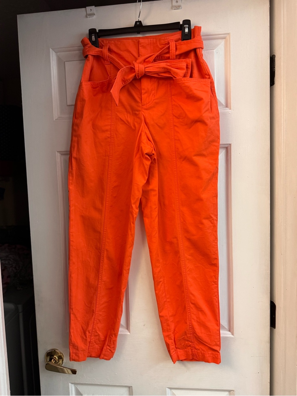 a new day Orange Paperbag Waist Ankle Pants